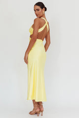 Vestido Longo And On Crossover Cut-Out Limão