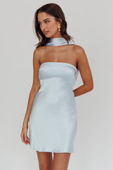 Minivestido Halter Invertido Damsel Azul