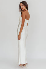 Vestido largo sin tirantes City Of Stars Oyster