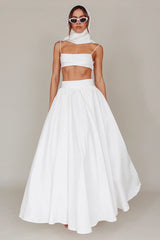 Falda maxi anudada Love Songs blanca