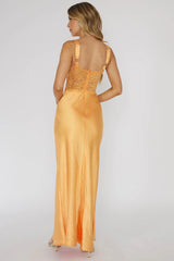 Vestido largo con encaje One Heart Mango