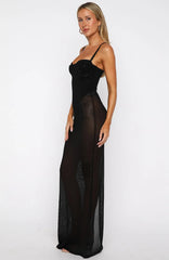 Vestido largo de noche parisina negro