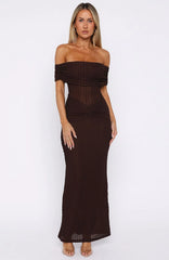 Maxivestido Unwritten Chapters chocolate