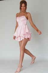 Mono rosa de busto fruncido Paris Muse