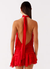 Minivestido de gasa Willow - Rojo