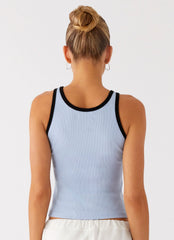 Camiseta Utopia sin mangas - Azul cielo