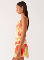 Minivestido sin espalda Meah - Mimosa Blossom