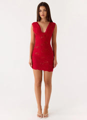 Minivestido Sommers Lace - Vermelho