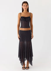 Top Buffy - Negro con lunares
