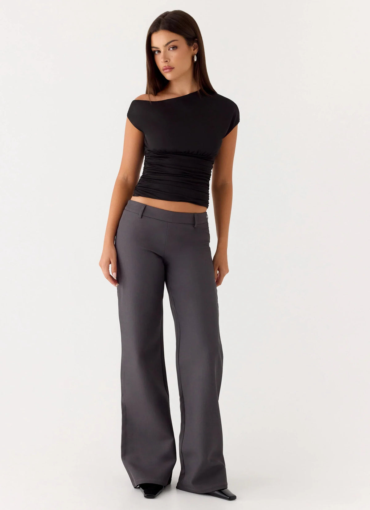 Pantalones de tiro bajo Hot as Ice - Gris