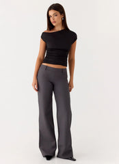 Pantalones de tiro bajo Hot as Ice - Gris