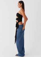 Top em Cascata Sunlight - Preto