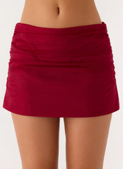 Minissaia Atenea Organza - Vermelho Profundo