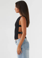 Top com Fivela Cherish You - Shadow