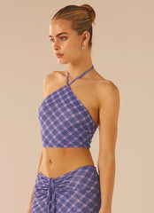 Top Cropped Valetta Vino - Roxo Névoa