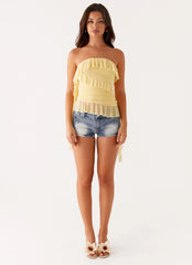 Top sin tirantes Prima Donna - Amarillo