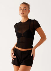 Camiseta Dalton em Mesh - Preta