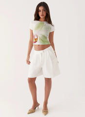 Camiseta infantil Pistachio Lily - Verde