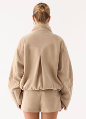 Chaqueta de ante sintético Marlow - Crema