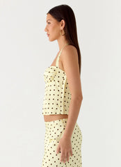Top Breanne - Lunares amarillos