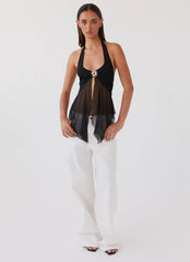Top de malla Sunbeam - Negro