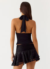 Minifalda de chifón Willow - Negra