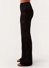 Calça Paige de Renda - Preta