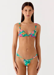 Top de bikini anudado Benedita - Estampado Jungle Bloom