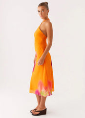 Vestido Midi Kea - Tropical Laranja