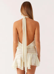 Minivestido de gasa Willow - Marfil
