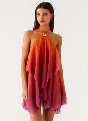 Minivestido Twin Flame - Degradado Naranja