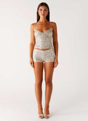 Maelis Cami Top - Plateado