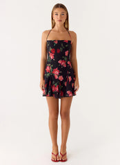 Minivestido Nikyta - Flores de medianoche