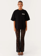 Camiseta Oversized Signature - Preto