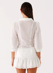 Top Frida Bordado - Branco
