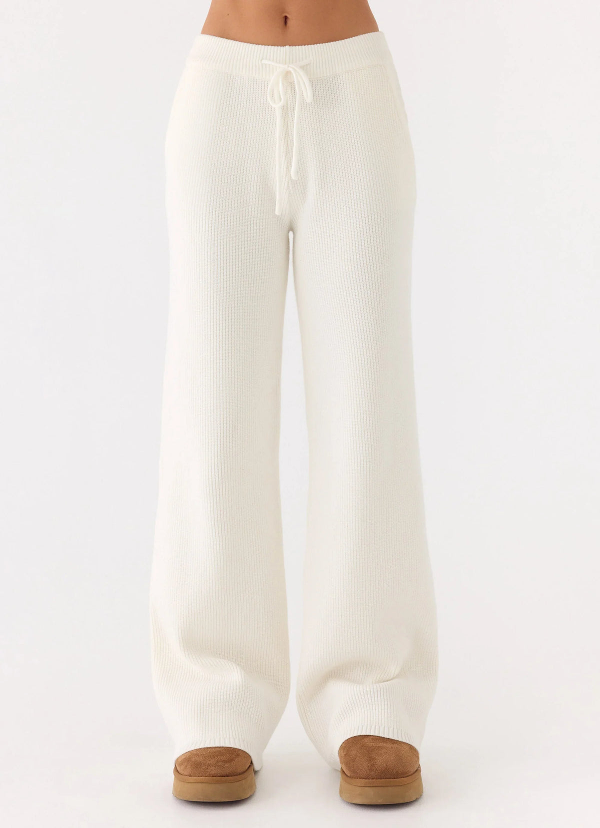 Pantalones de punto de tiro bajo Harrison - Marfil