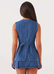 Colete Jeans Born For Bordeaux - Índigo