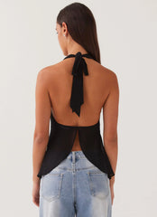 Top escotado al cuello At Last - Negro