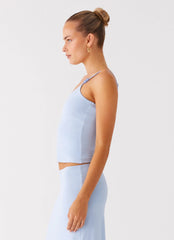 Top de tirantes Garrix Bead - Azul celeste