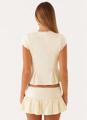 Blusa Landon abotonada - Limón