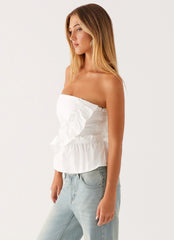 Top fruncido Roisin - Blanco