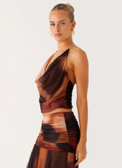 Blusa Gola Bicolor de Malha Stargazer