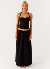 Top halter Cheryl Bustier - Negro