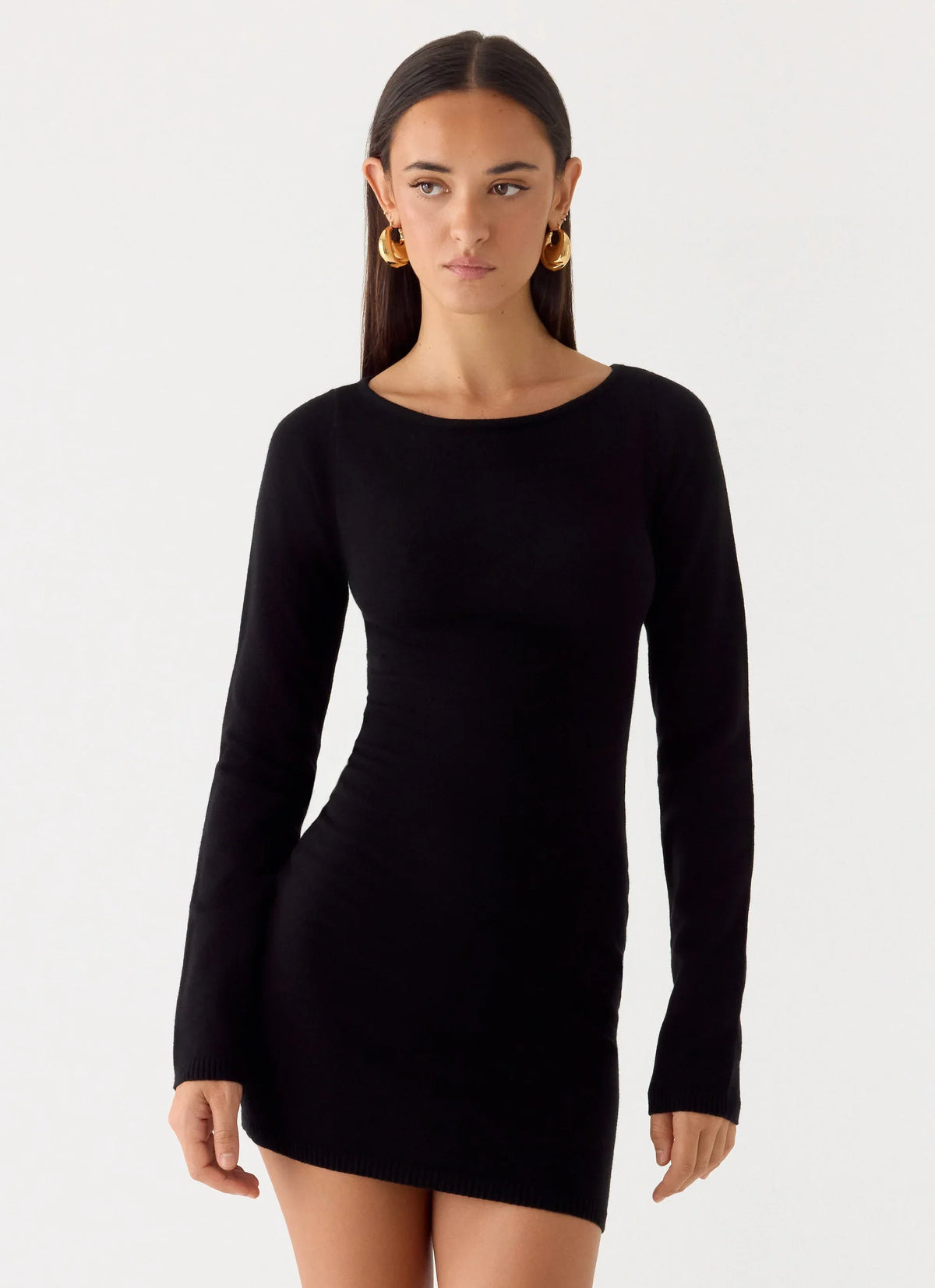 Minivestido de punto Soft Vision - Negro