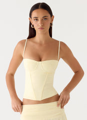 Top corsé Tayana - Amarillo