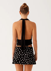 Top Ashi con cuello - Negro