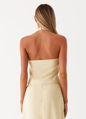 Top halter Azura - Amarillo