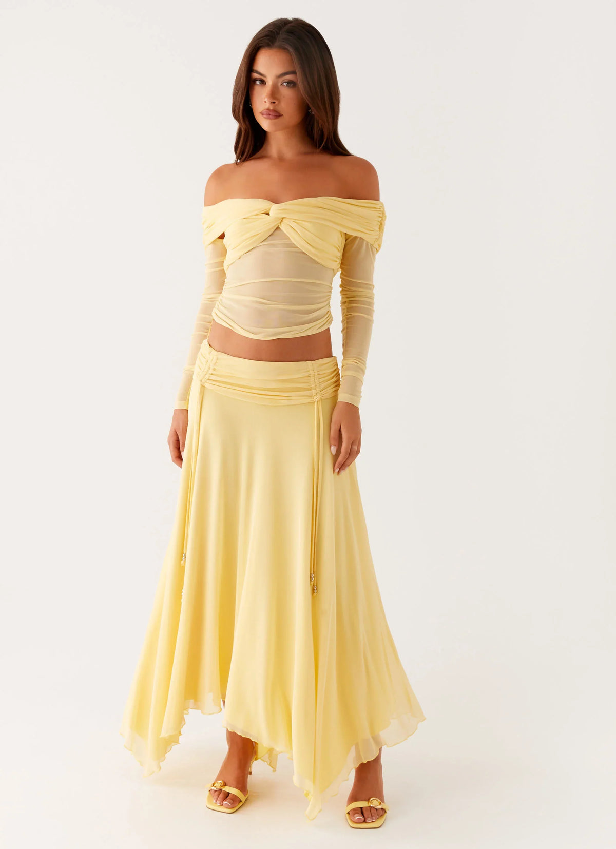 Falda midi Kirrabilli - Amarilla