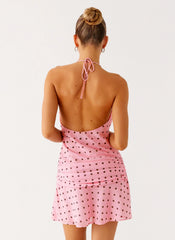 Minivestido Cyna Cowl - Estampa de Morango