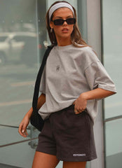 Camiseta Oversized Signature - Cinza